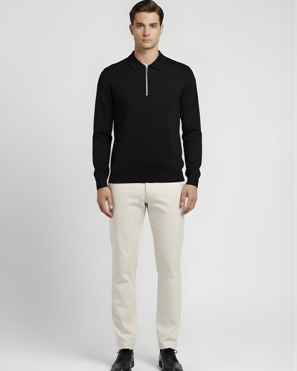 Old skool (BLACK)Flex lock zip polo