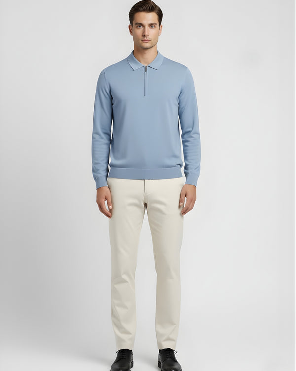 Old skool (SKY BLUE)Flex lock zip polo